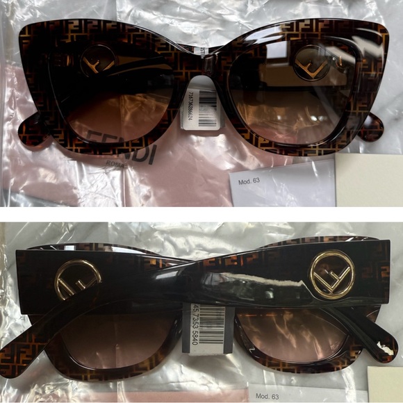 FENDI HAVANA SIGNATURE “F” LOGO FRAMES main image 6